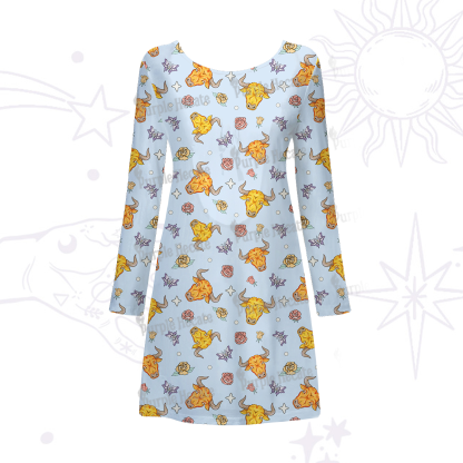 Purplehecate Taurus Spirit Zodiac Beachwear Cover-Up Dress