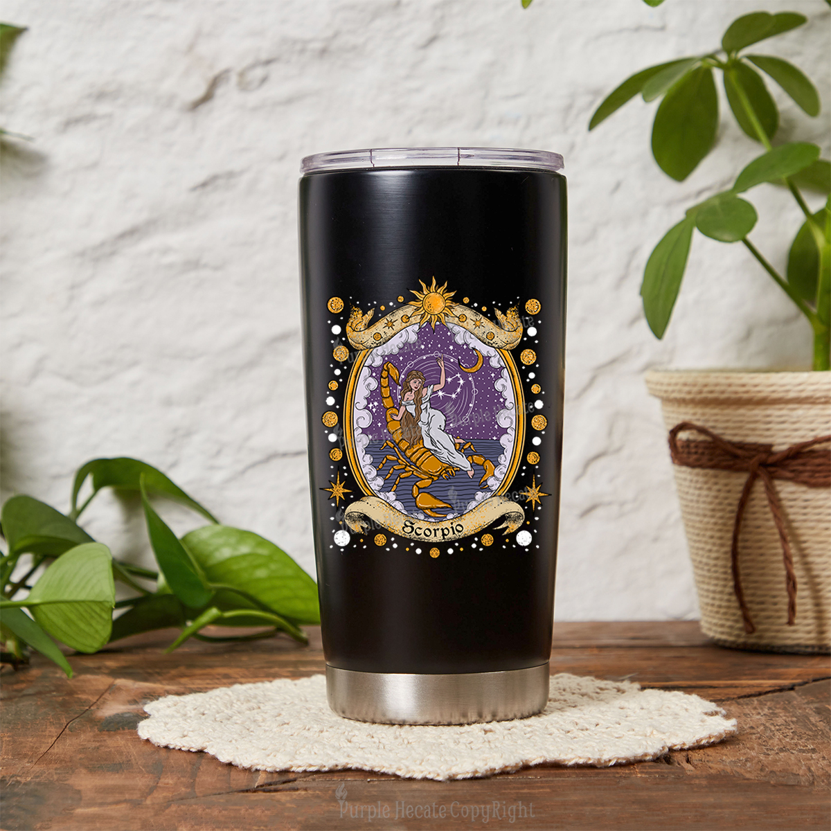 Purplehecate Celestial Scorpio Zodiac Tumbler