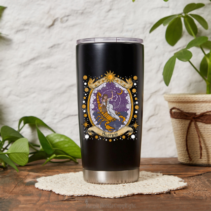 Purplehecate Celestial Scorpio Zodiac Tumbler