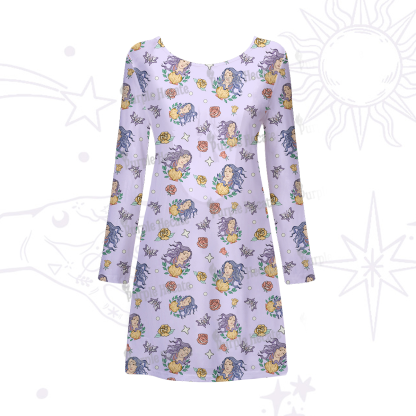 Purplehecate Virgo Spirit Zodiac Beachwear Cover-Up Dress