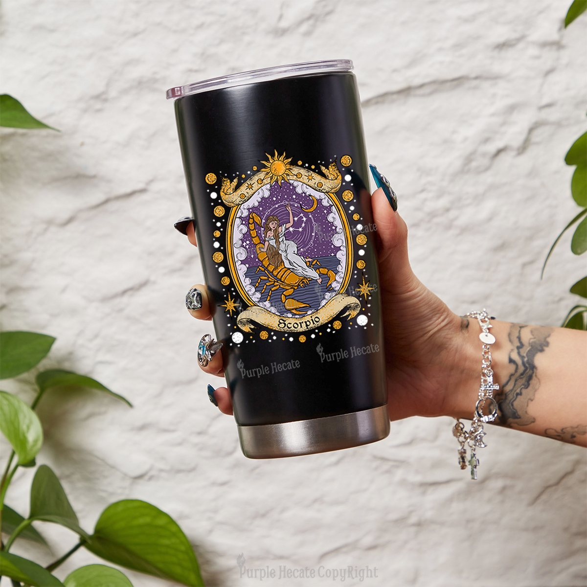 Purplehecate Celestial Scorpio Zodiac Tumbler