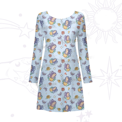 Purplehecate Virgo Spirit Zodiac Beachwear Cover-Up Dress