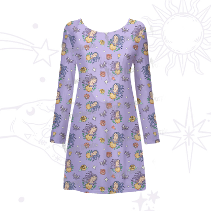 Purplehecate Virgo Spirit Zodiac Beachwear Cover-Up Dress