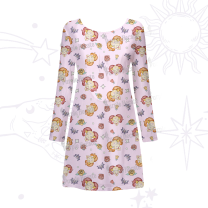 Purplehecate Aries Spirit Zodiac Beachwear Cover-Up Dress