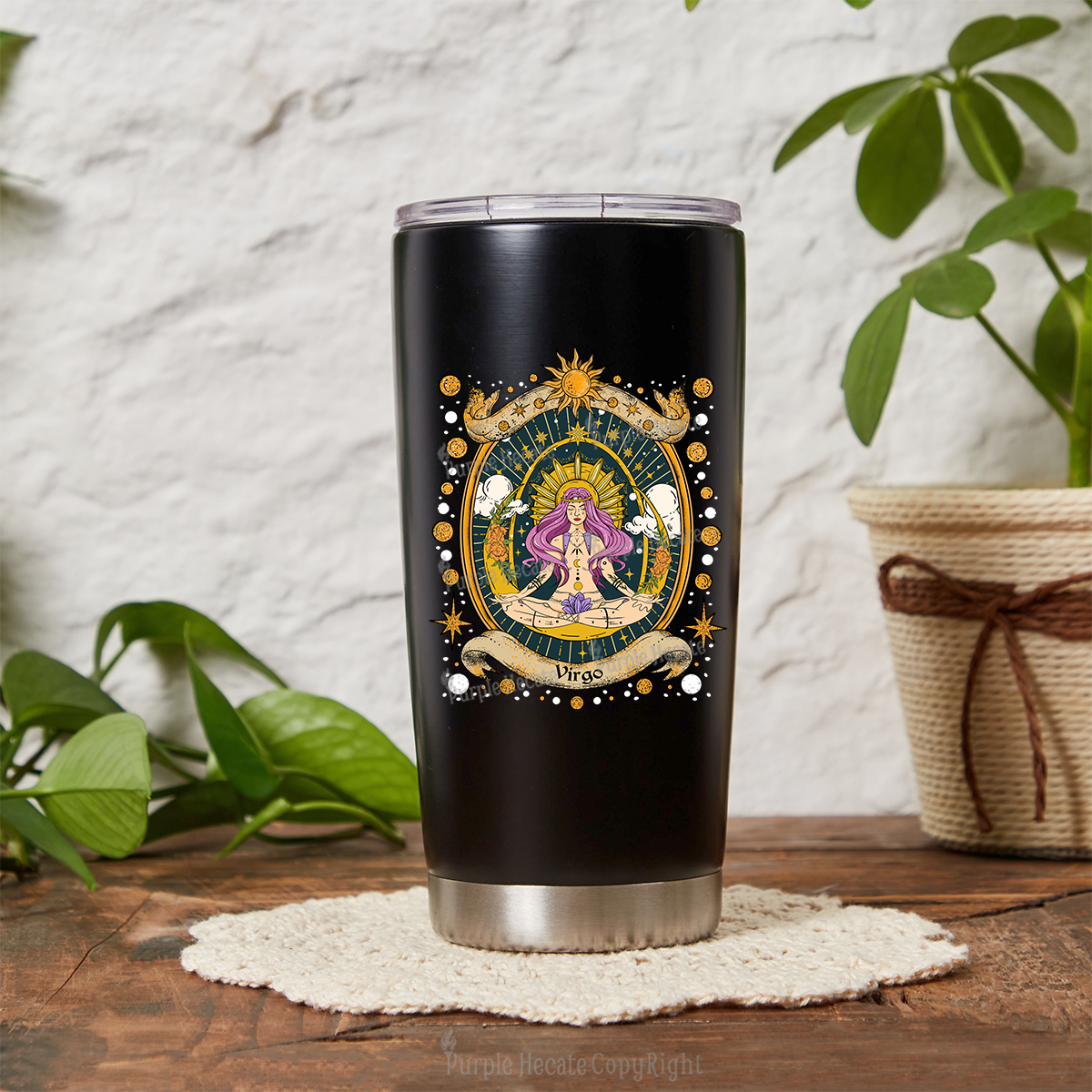Purplehecate Virgo Radiance Zodiac Tumbler