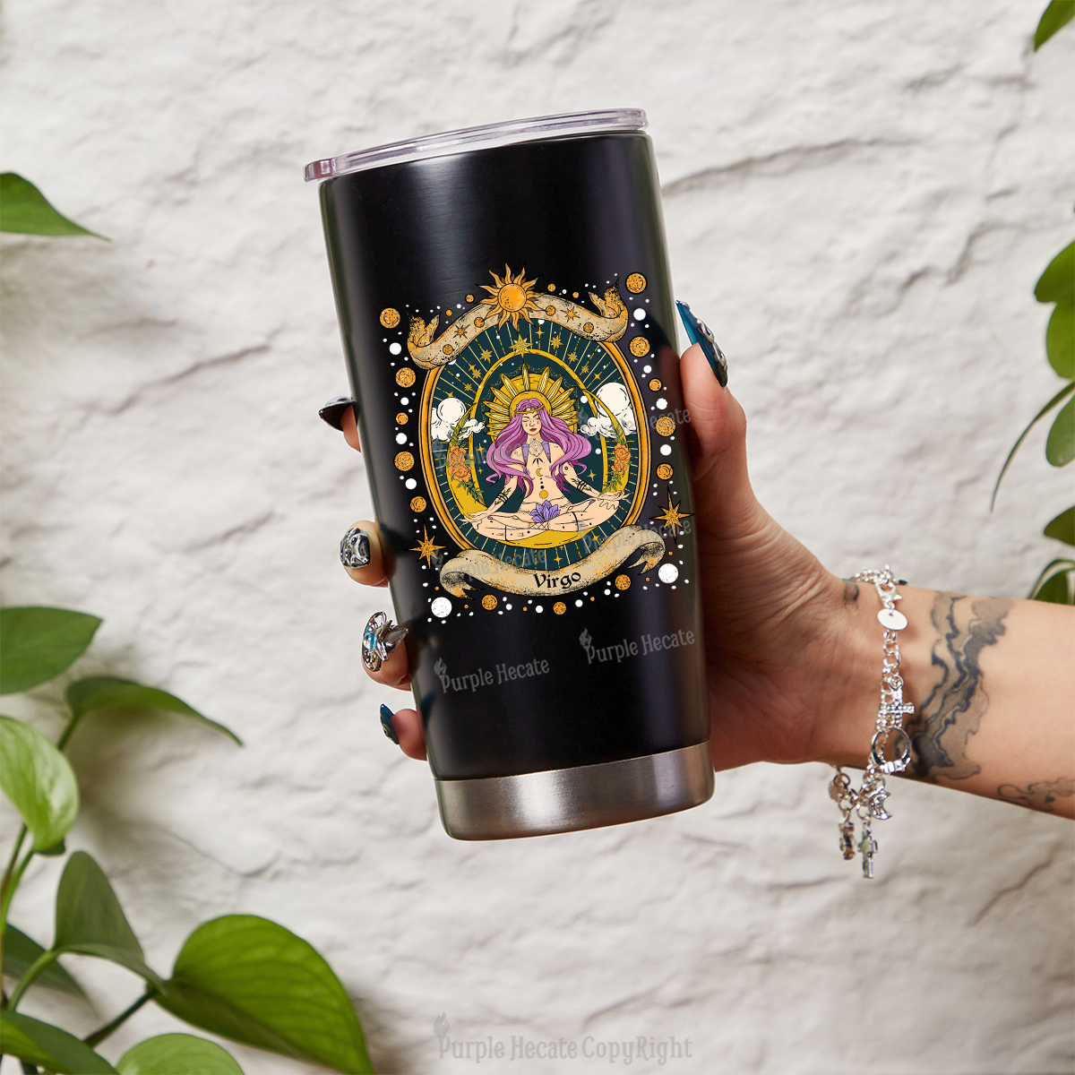 Purplehecate Virgo Radiance Zodiac Tumbler