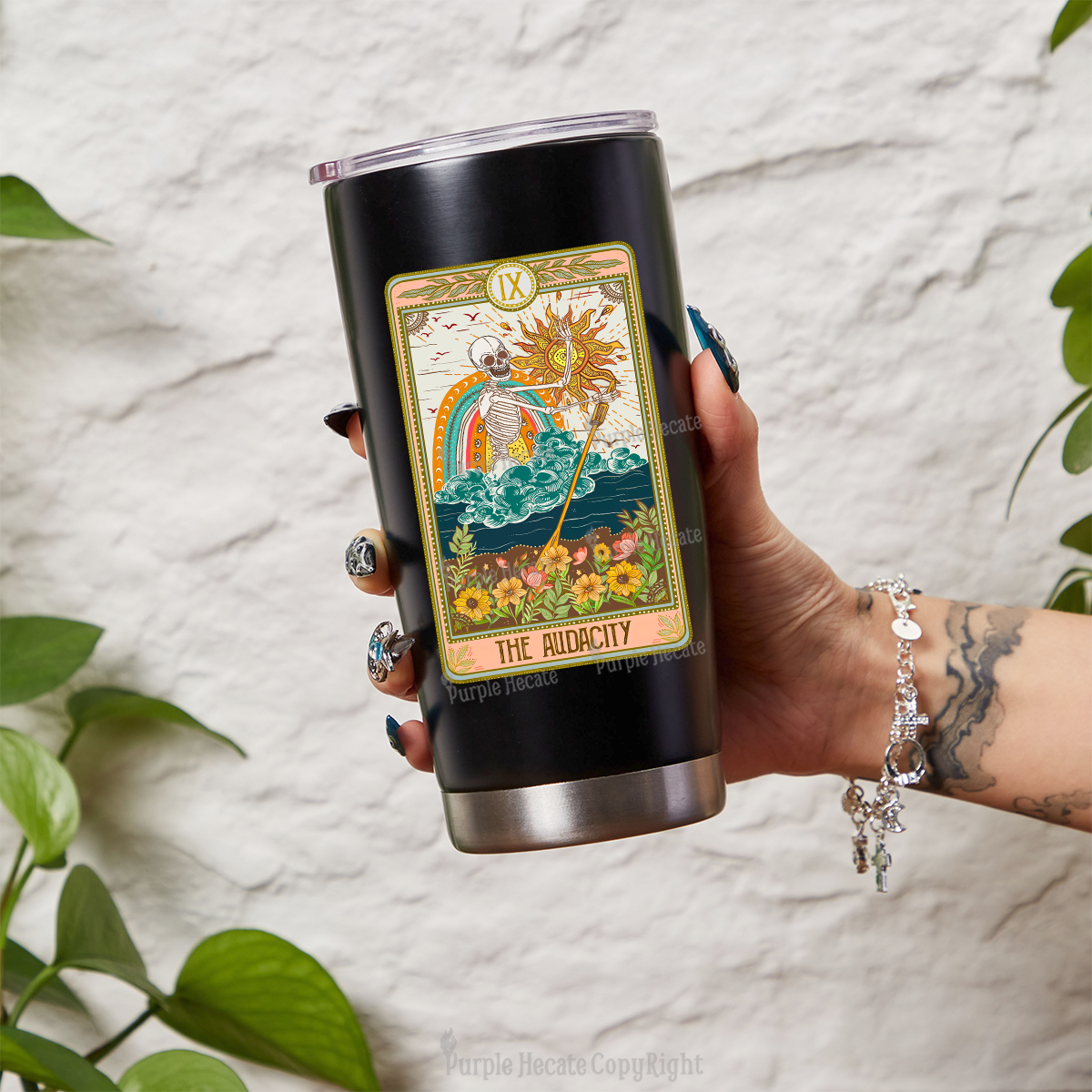 Purplehecate The Audacity Tarot Card Tumbler