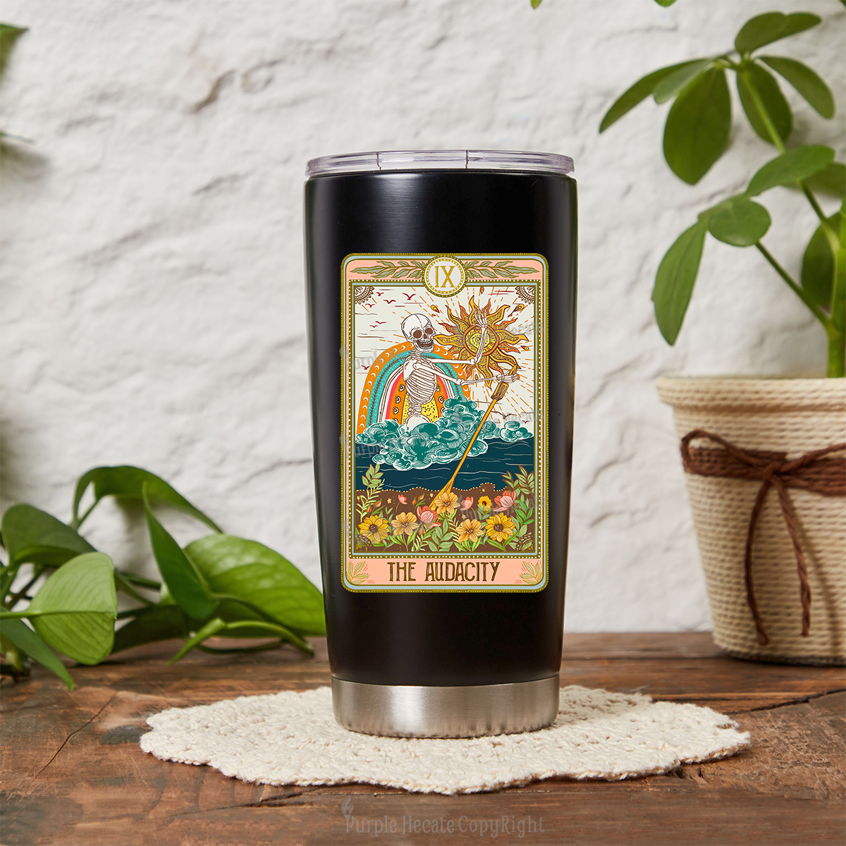 Purplehecate The Audacity Tarot Card Tumbler