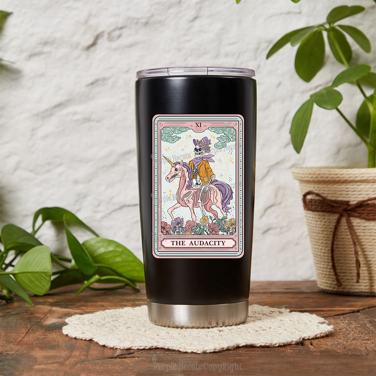 Purplehecate The Audacity Tarot Card Tumbler