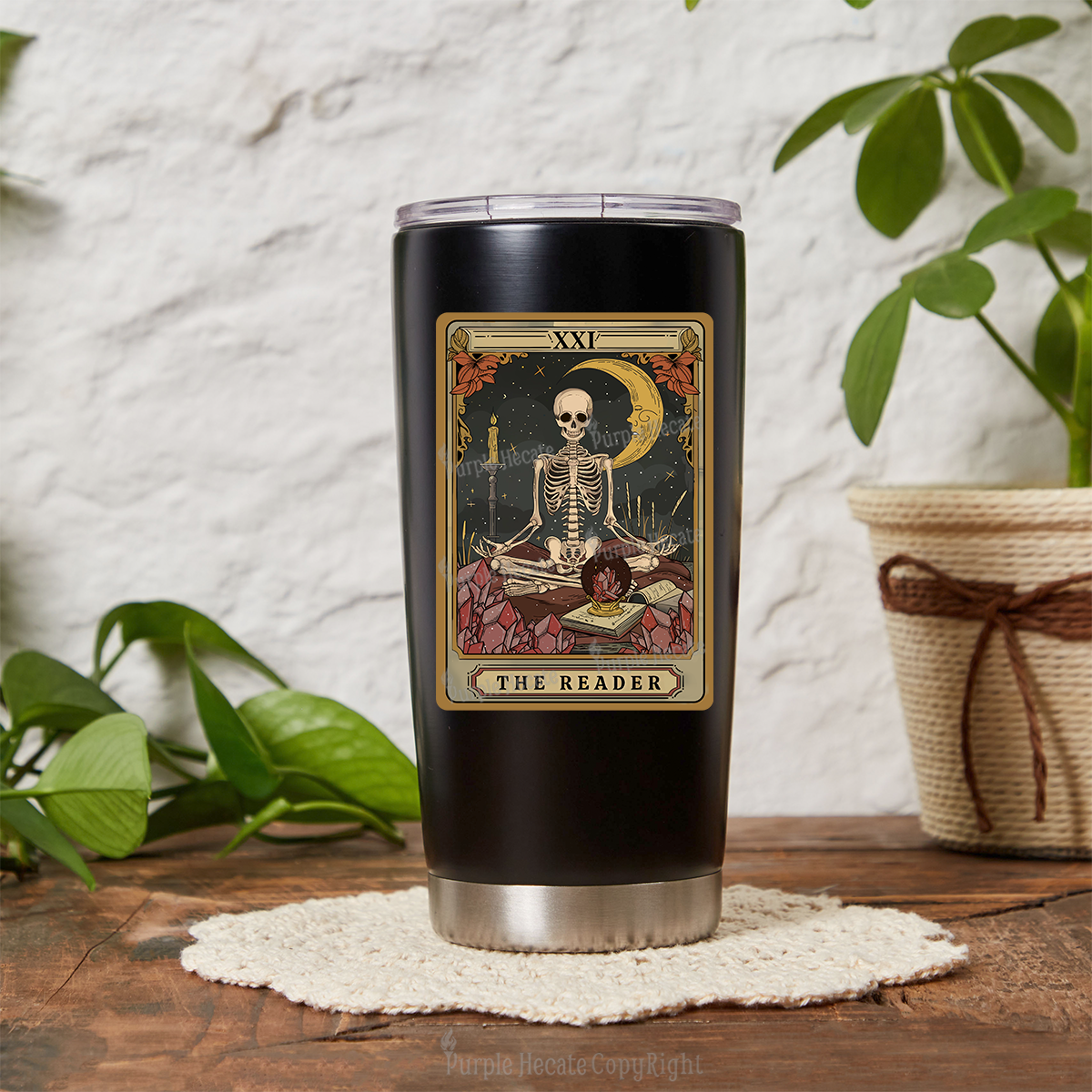 Purplehecate The Reader Tarot Tumbler