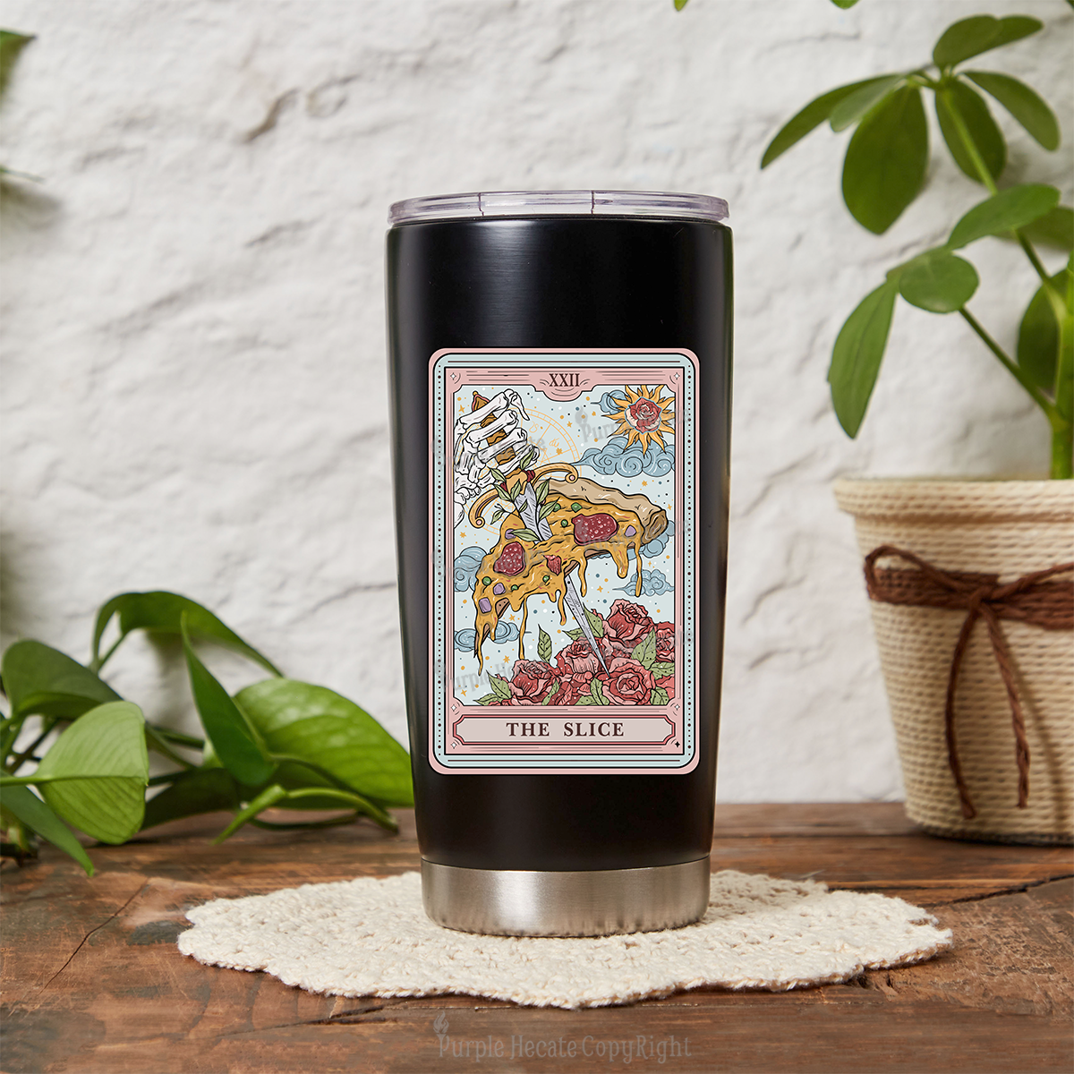 Purplehecate The Slice Tarot Tumbler