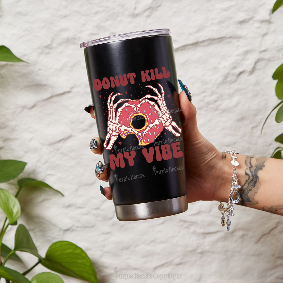 Purplehecate Donut Kill My Vibe Tumbler