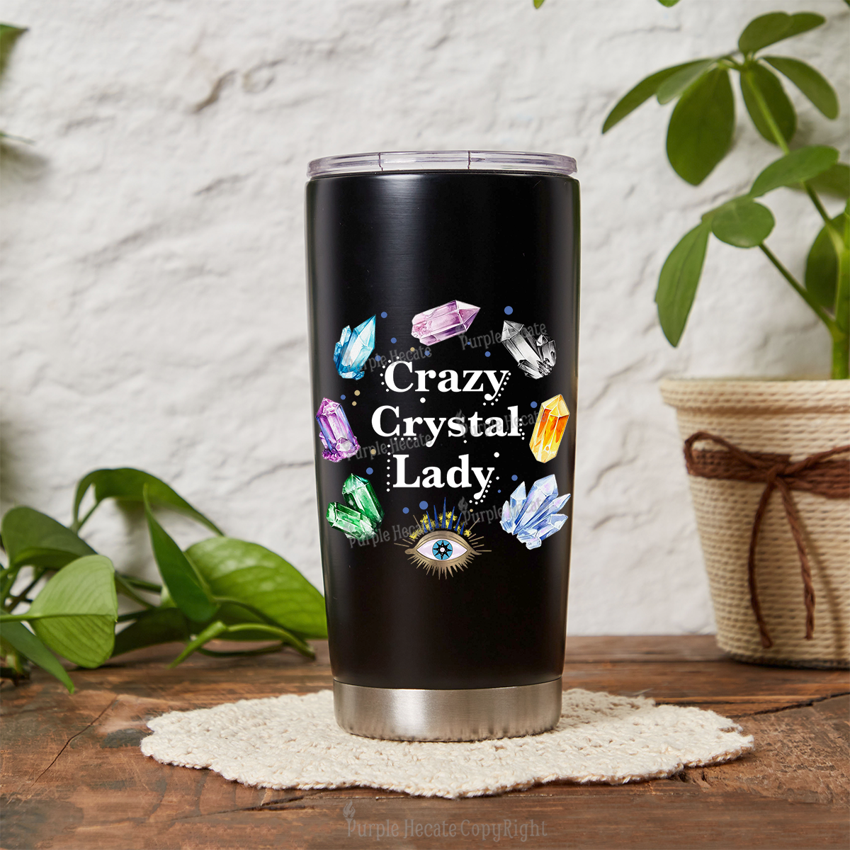 Purplehecate Crazy Crystal Lady Tumbler