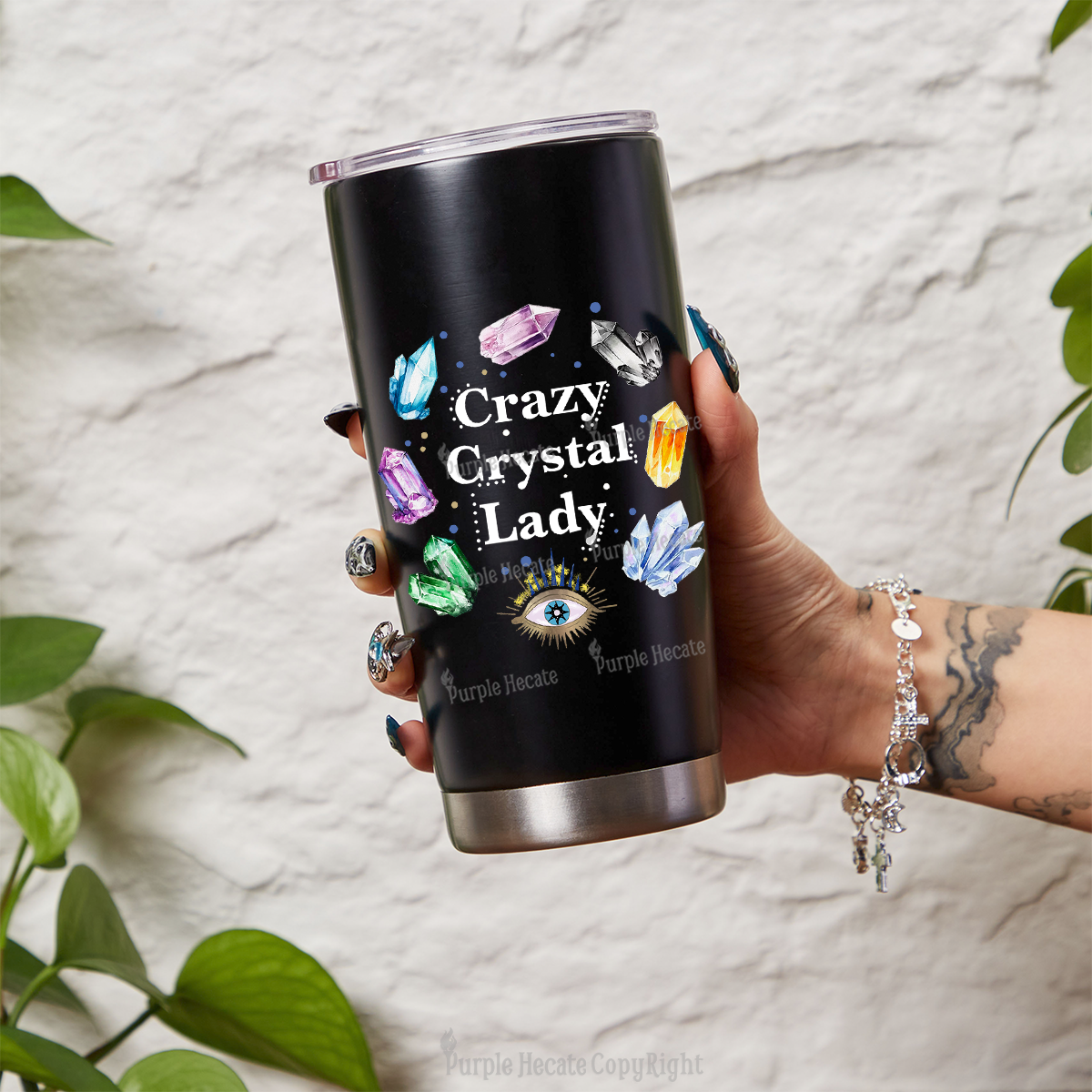 Purplehecate Crazy Crystal Lady Tumbler