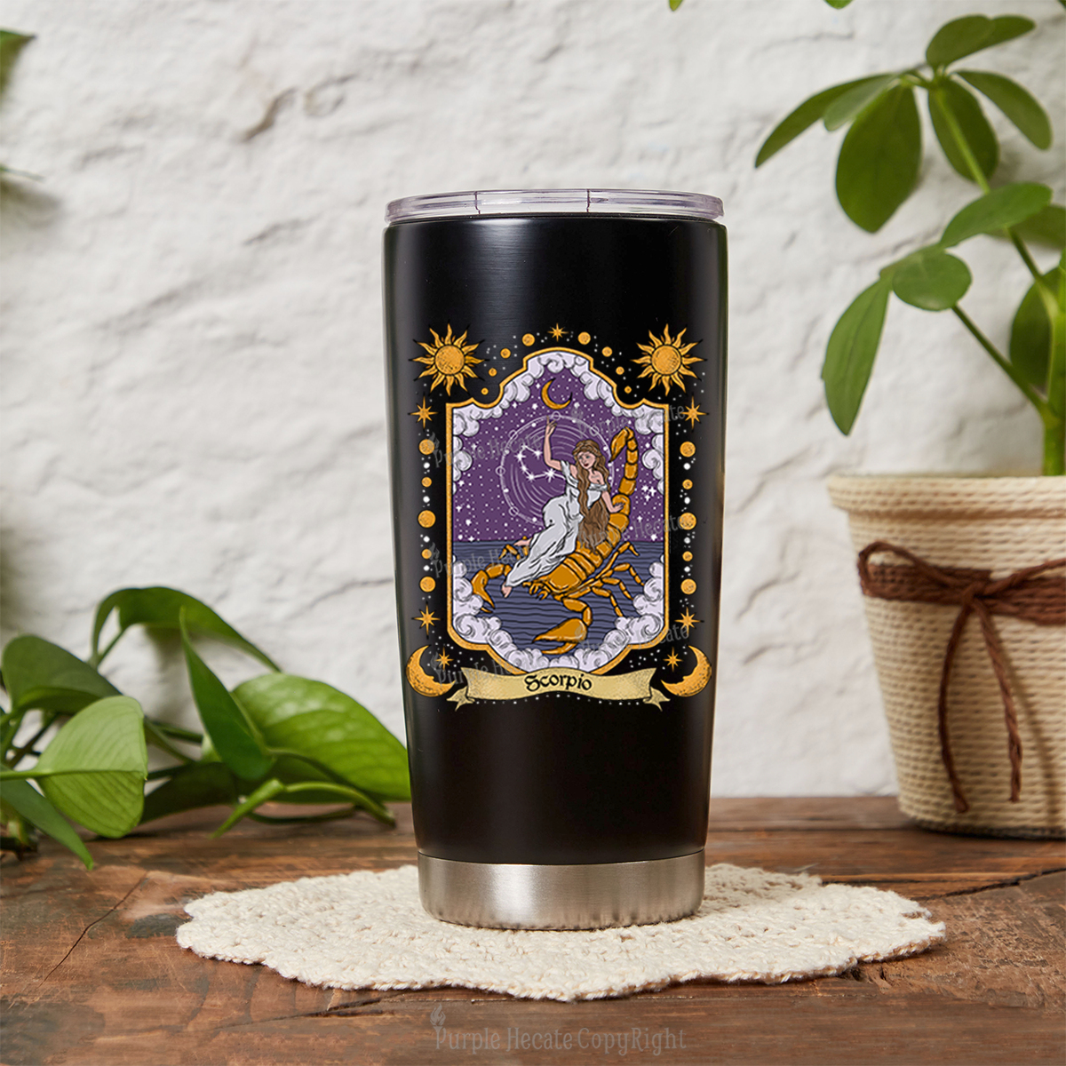 Purplehecate Scorpio Zodiac Tumbler