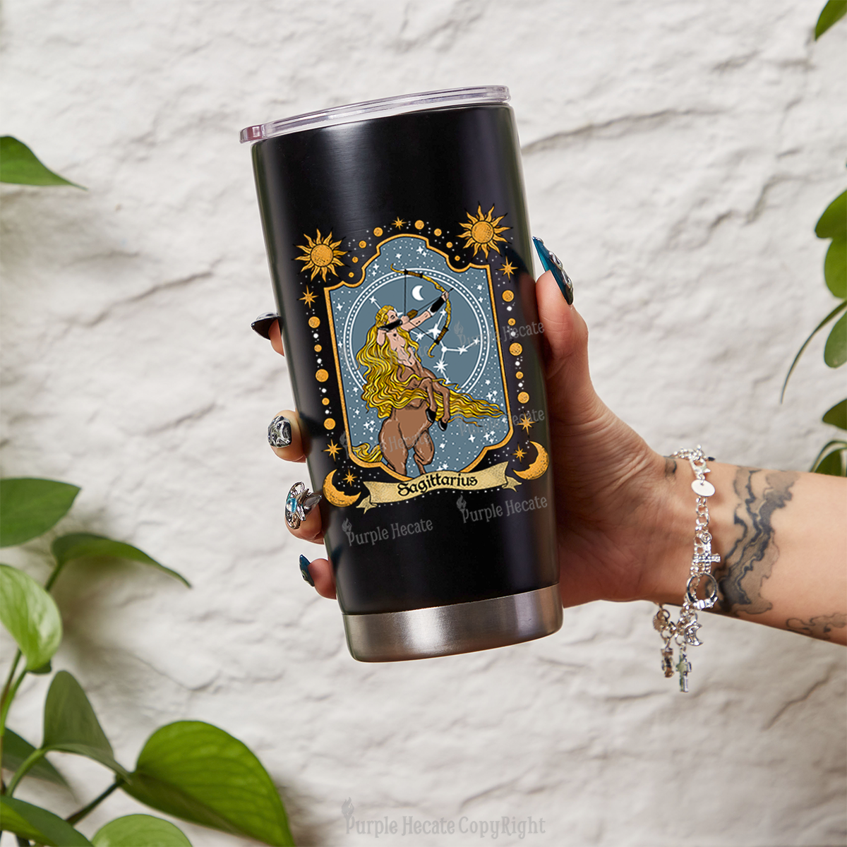 Purplehecate Sagittarius Zodiac Tumbler