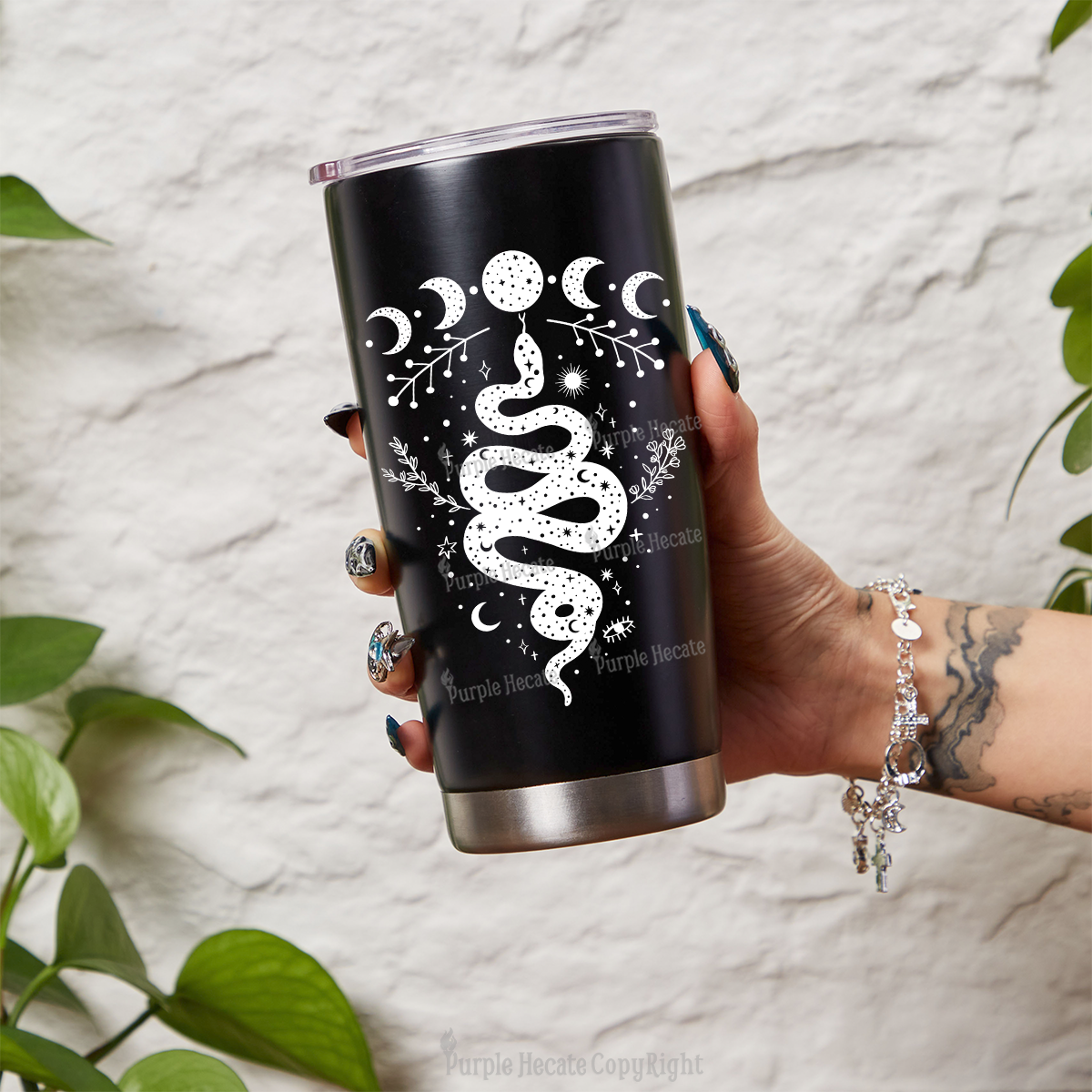 Purplehecate Snake And Moon Phase Comfort Tumbler