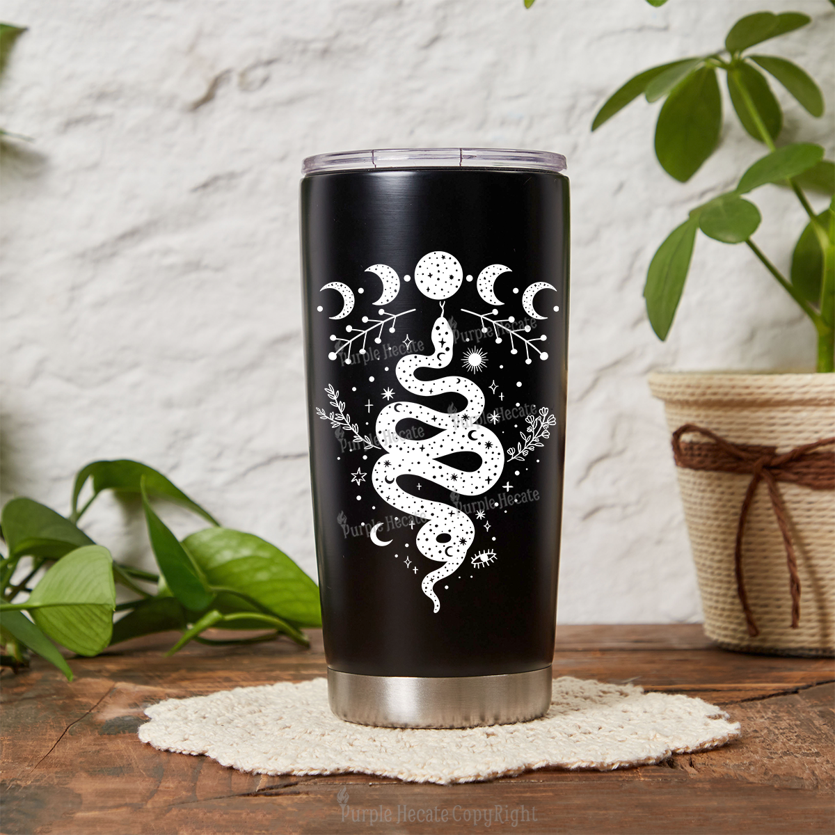 Purplehecate Snake And Moon Phase Comfort Tumbler