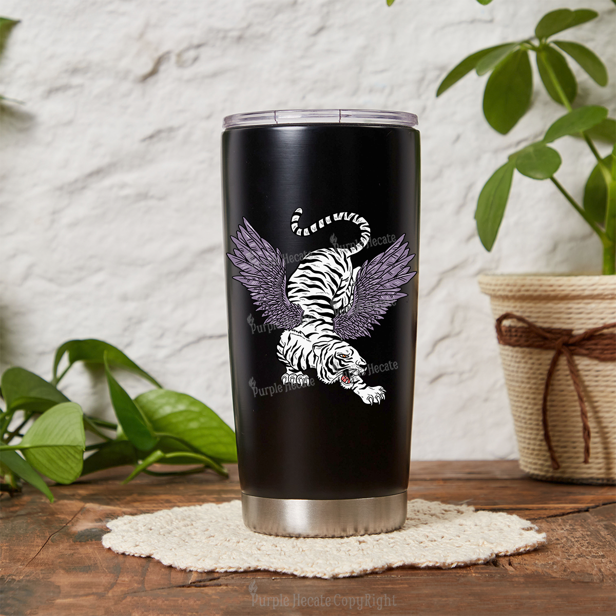 Purplehecate Tiger With Wings Tumbler