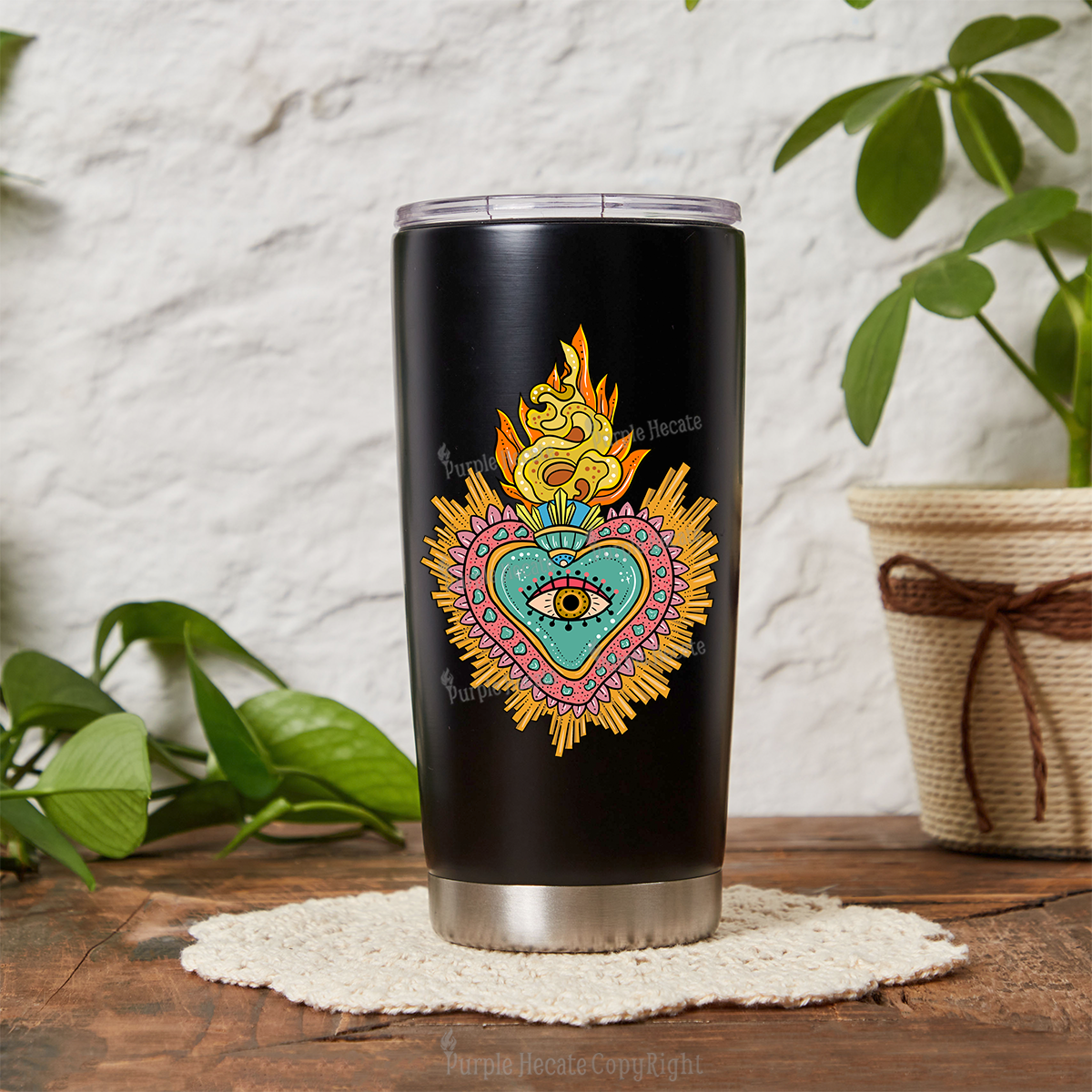Purplehecate Rainbow Sacred Heart Tumbler