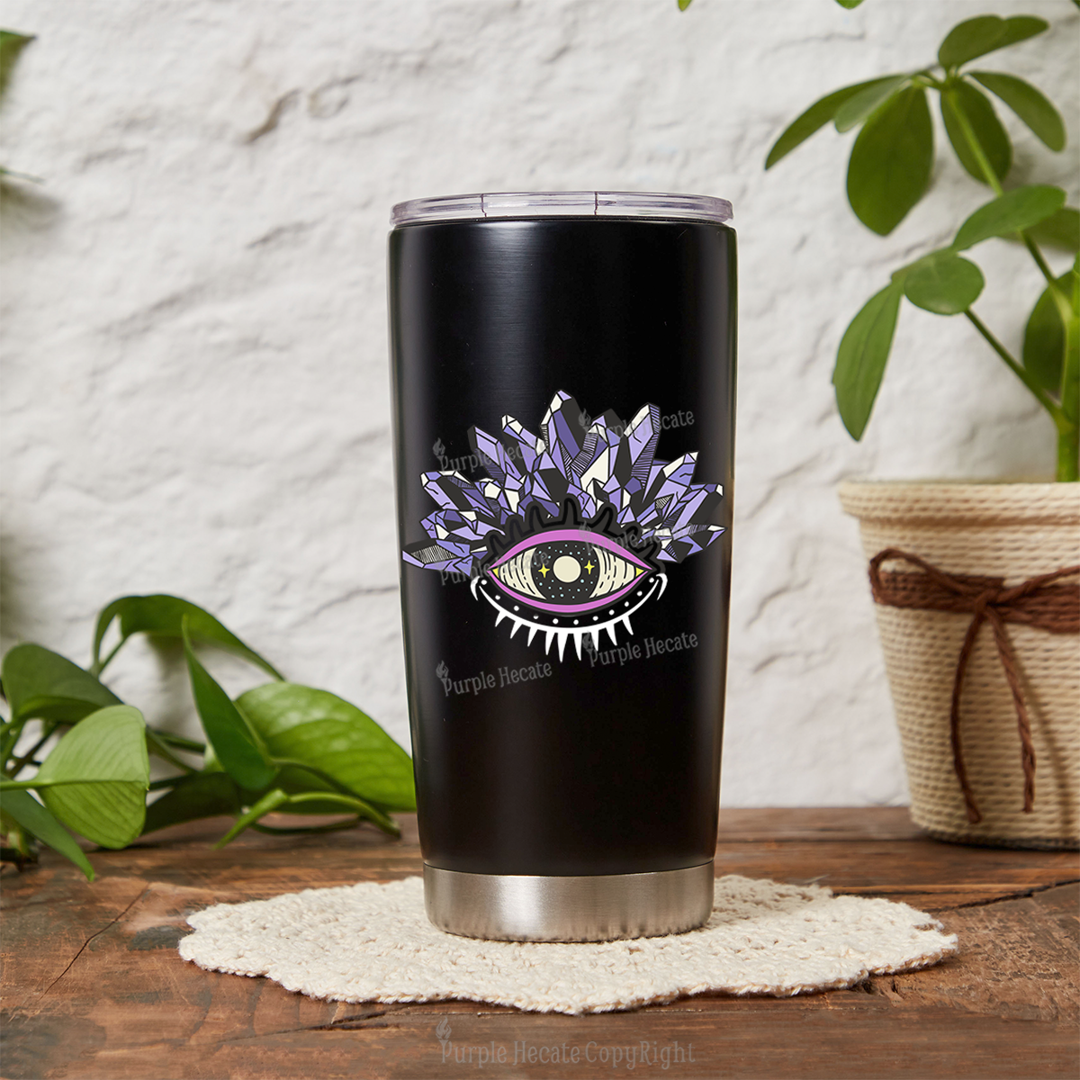 Purplehecate Crystal Eye Tumbler