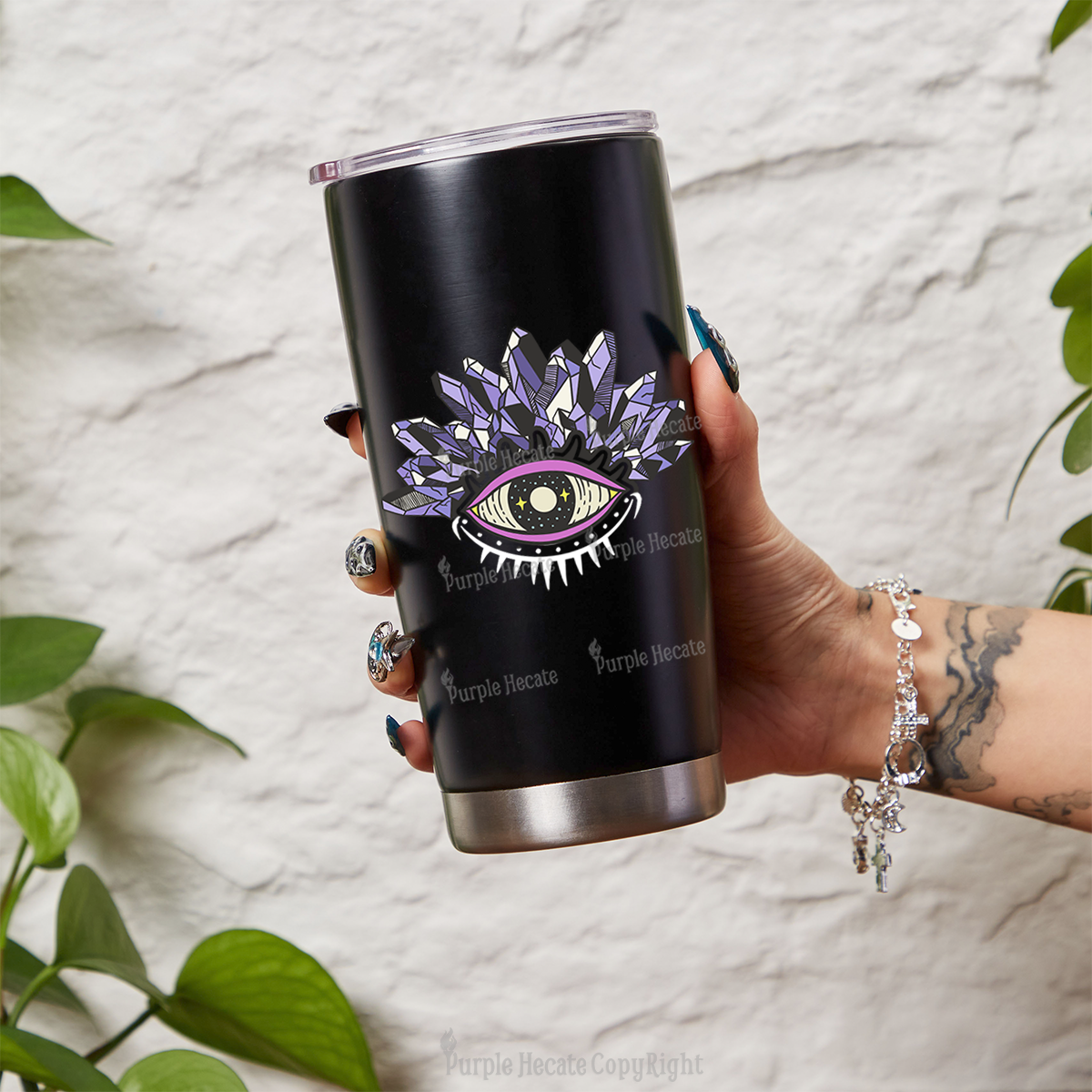 Purplehecate Crystal Eye Tumbler