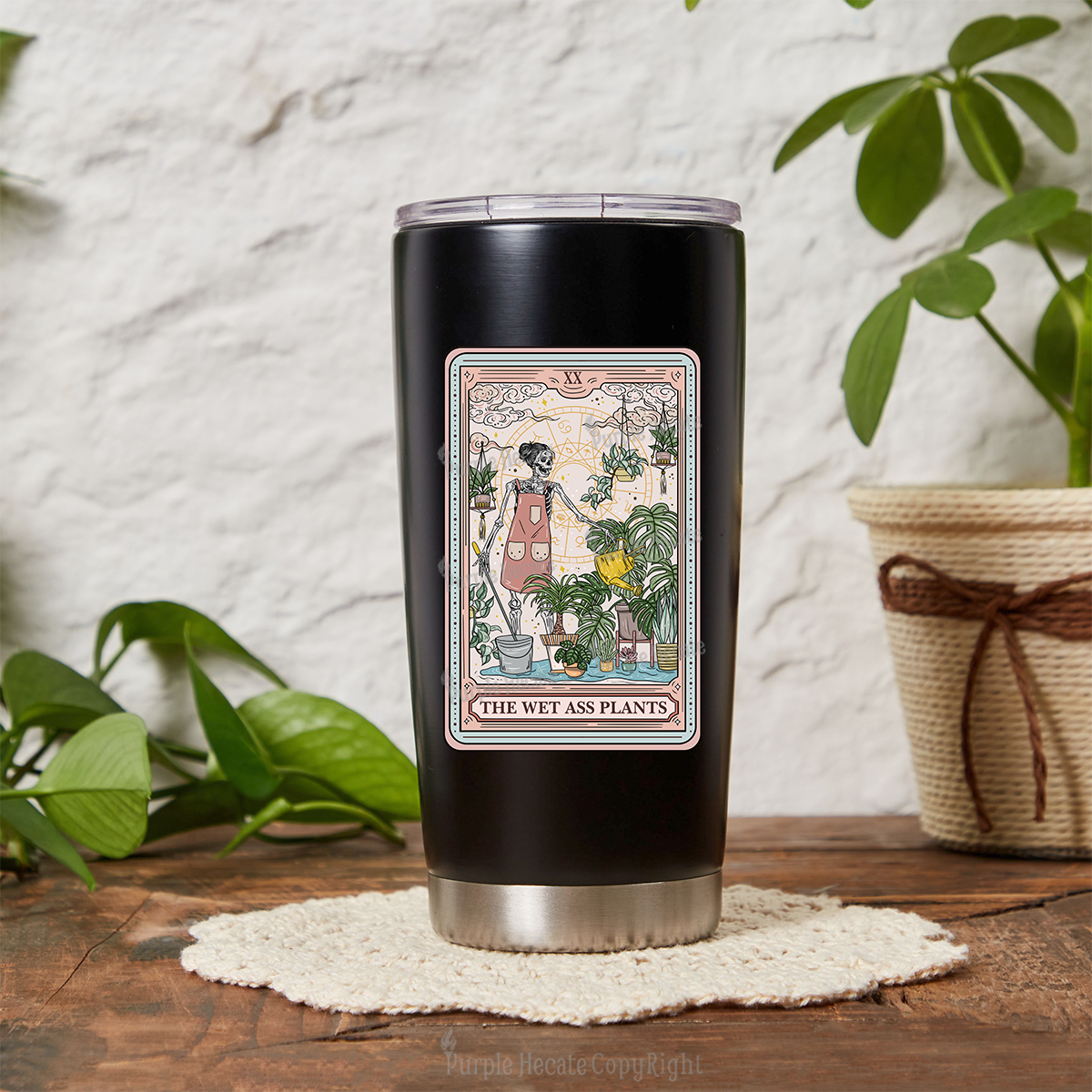 Purplehecate The Wet Ass Plants Tarot Tumbler