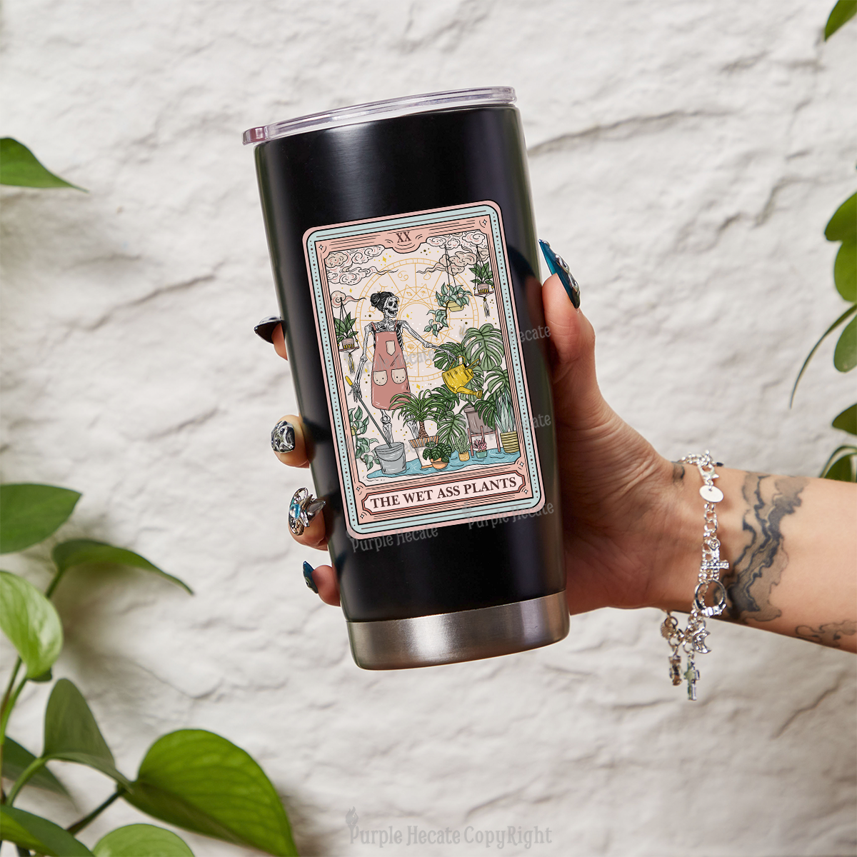 Purplehecate The Wet Ass Plants Tarot Tumbler