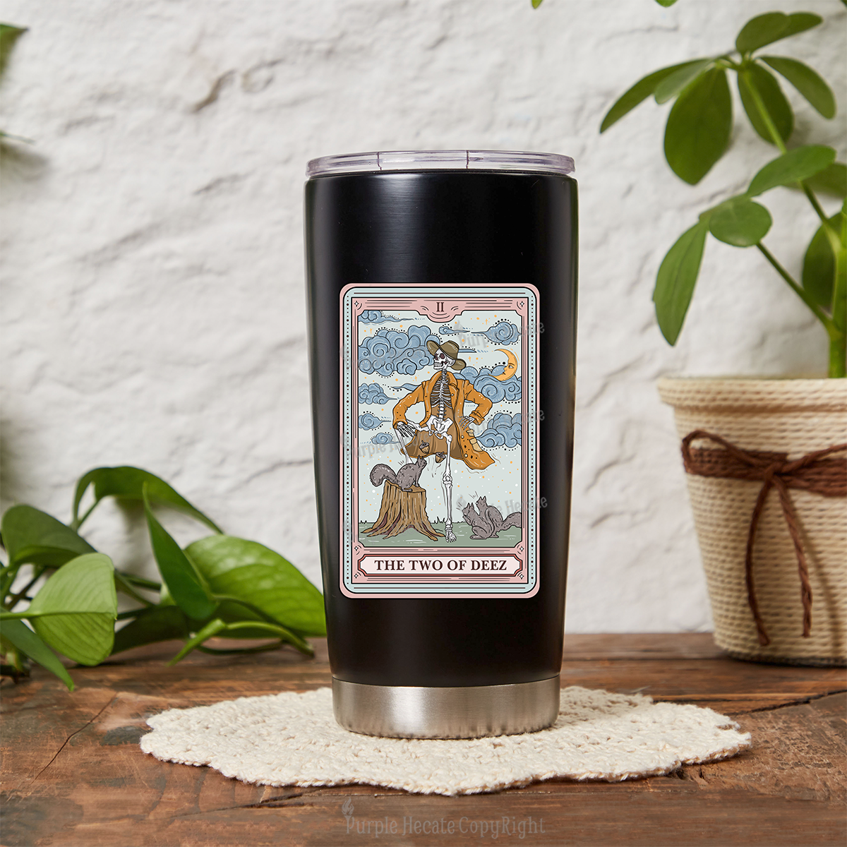 Purplehecate The Two Of Deez Tarot Tumbler