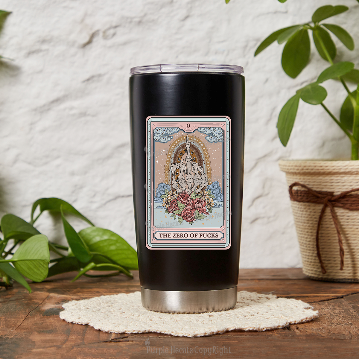 Purplehecate The Zero Of Fucks Tarot Tumbler