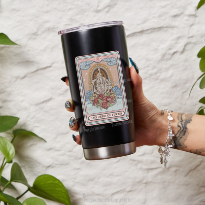 Purplehecate The Zero Of Fucks Tarot Tumbler