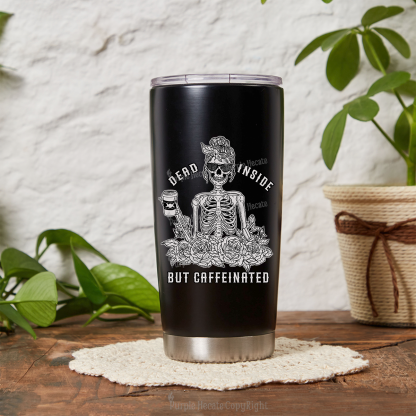 Purplehecate Dead Inside But Caffeinated Tumbler