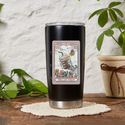 Purplehecate The Last Straw Tarot Tumbler