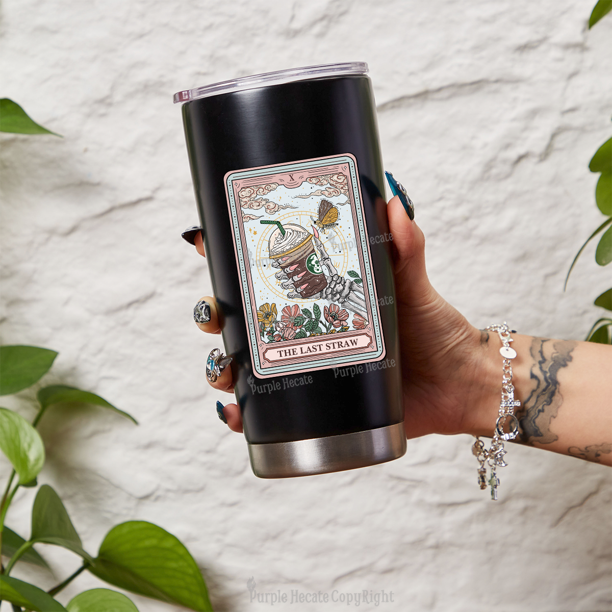 Purplehecate The Last Straw Tarot Tumbler