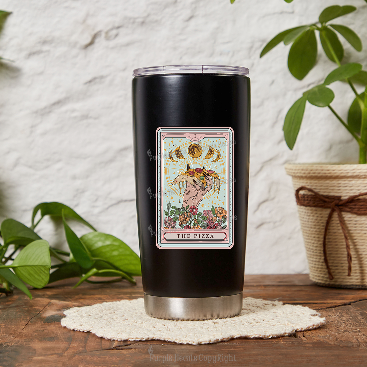 Purplehecate The Pizza Tarot Tumbler