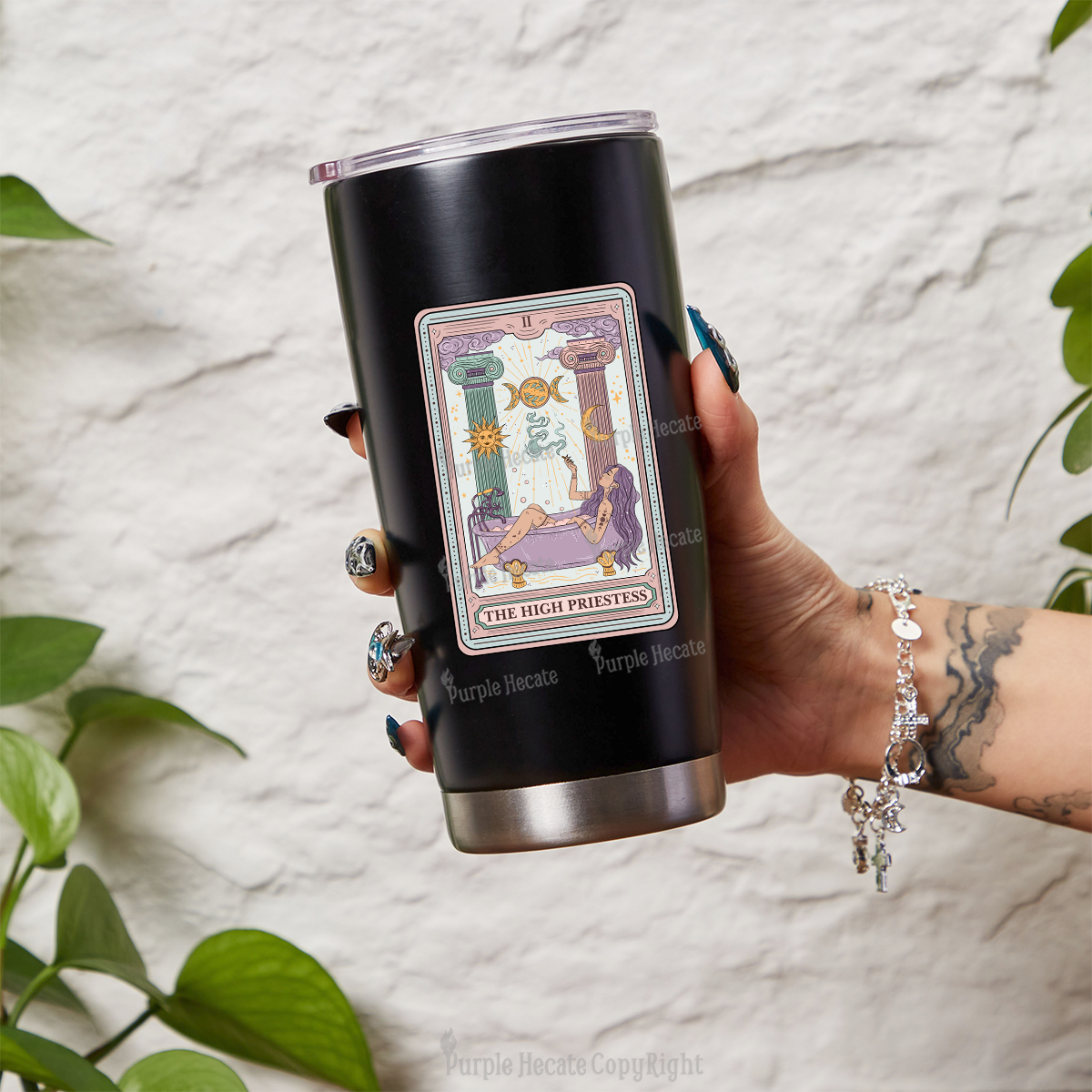 Purplehecate The High Priestess Tarto Tumbler