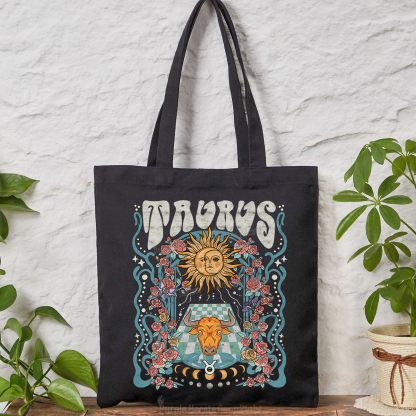 Purplehecate Taurus Spirit Zodiac Tote Bag