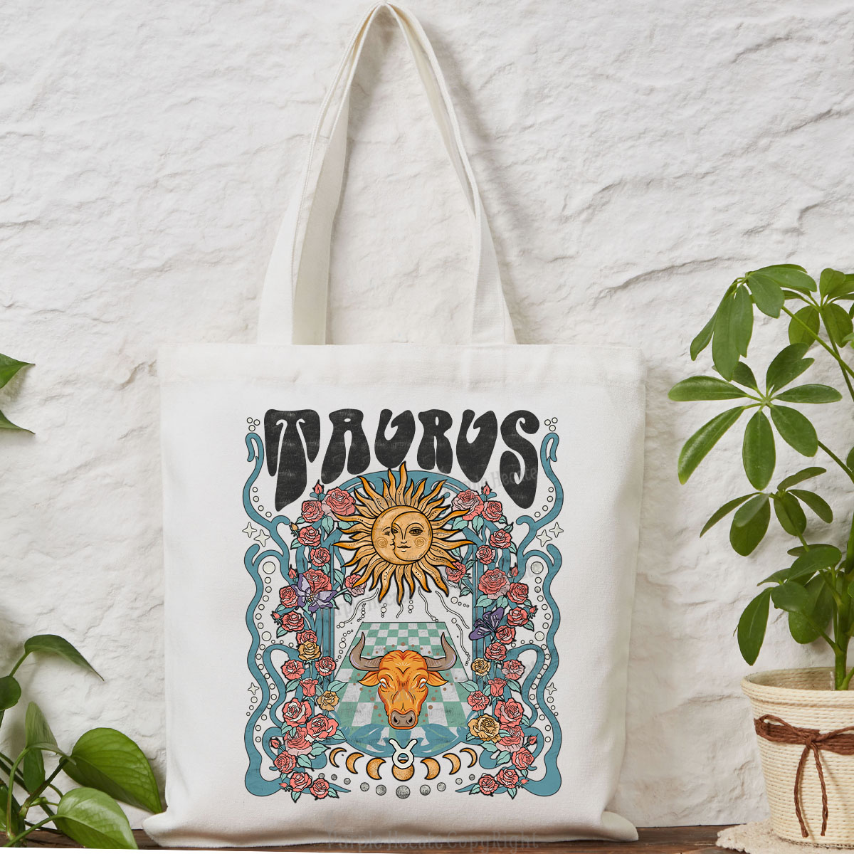 Purplehecate Taurus Spirit Zodiac Tote Bag