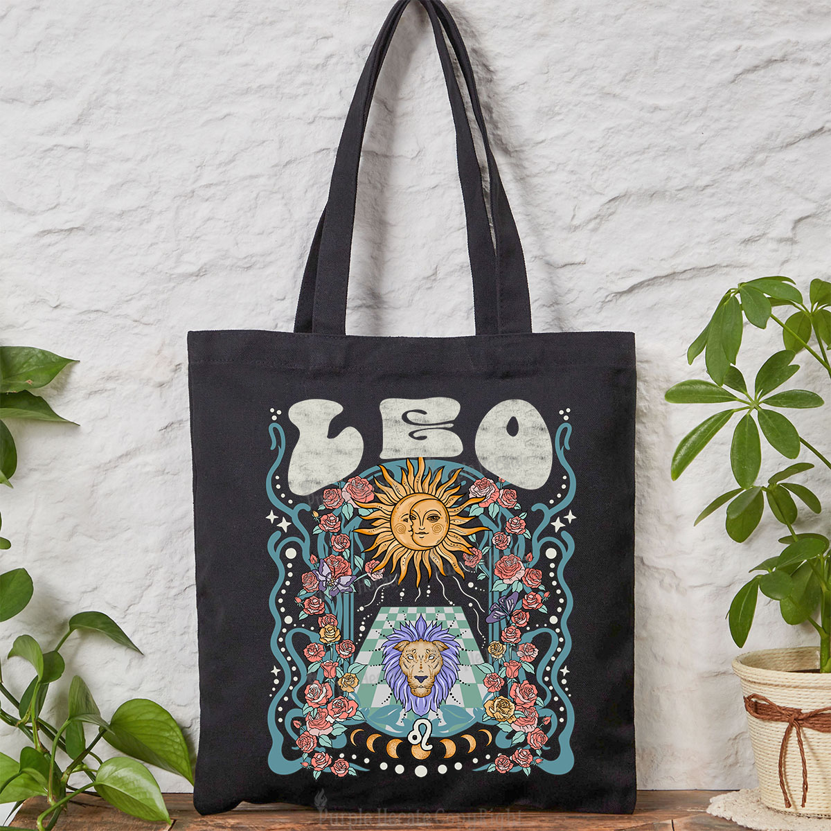 Purplehecate Leo Spirit Zodiac Tote Bag