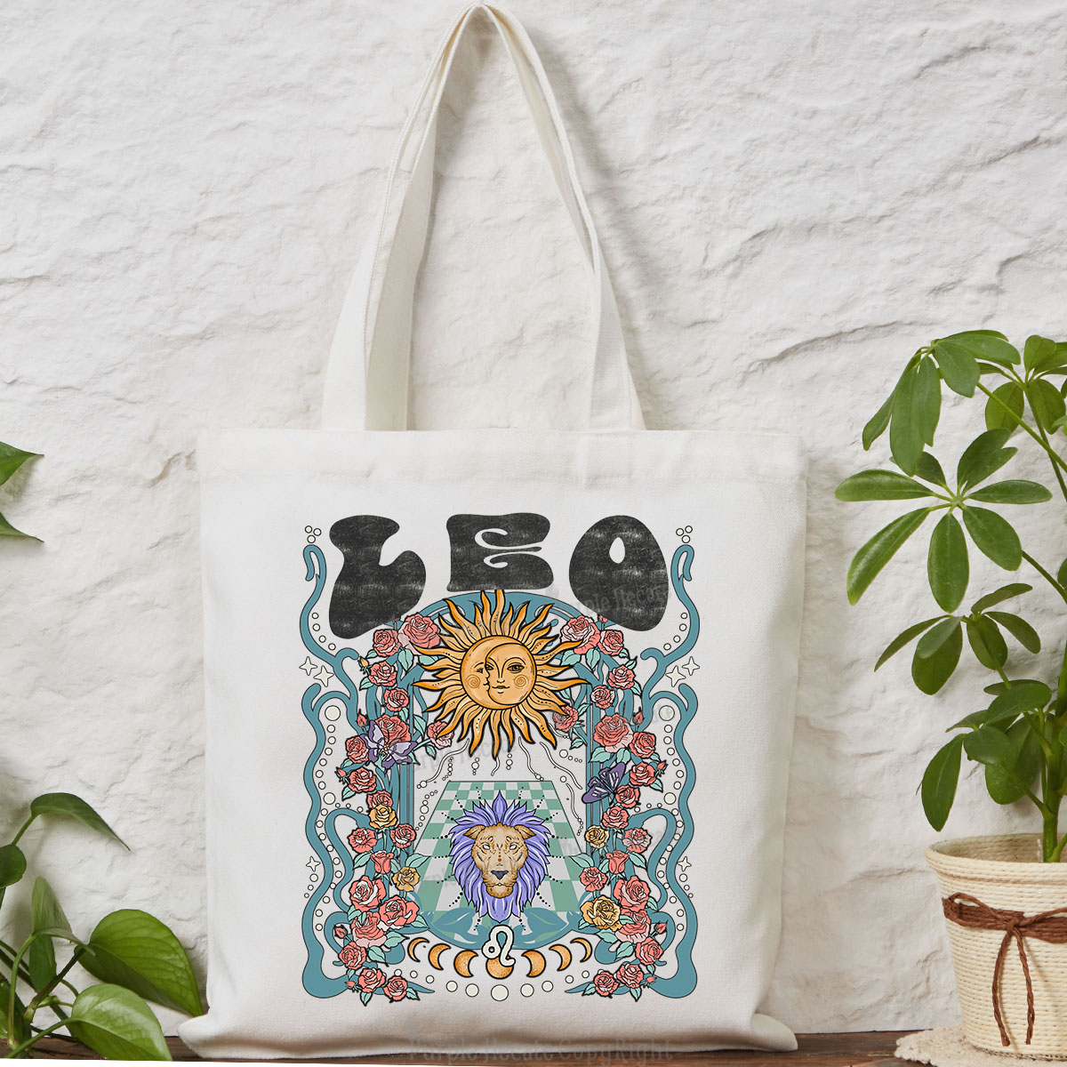 Purplehecate Leo Spirit Zodiac Tote Bag