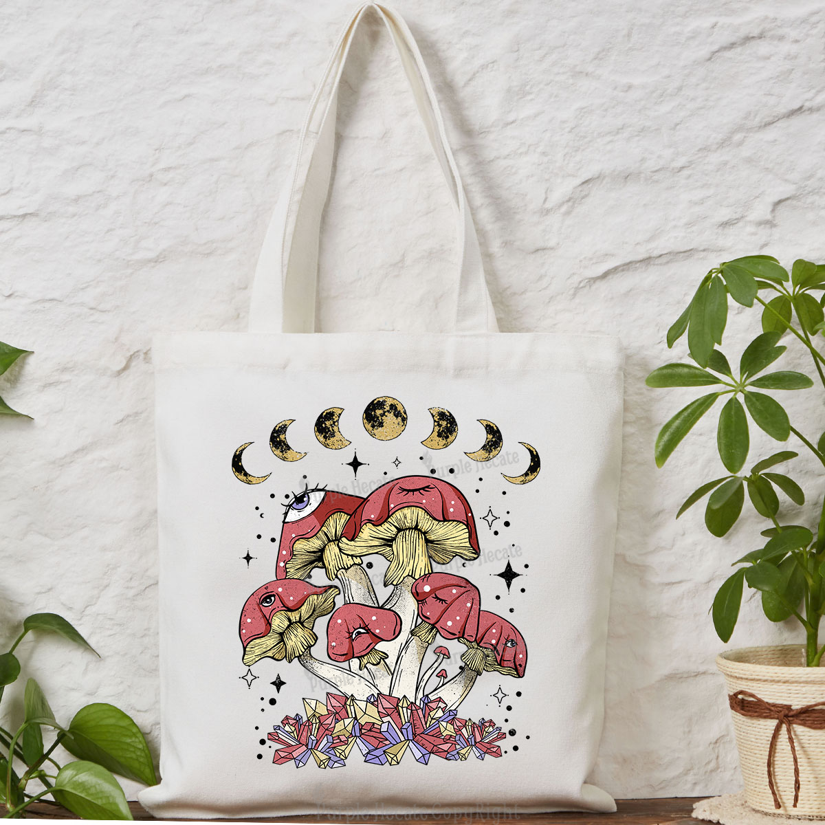 Purplehecate Magic Mushroom Tote Bag