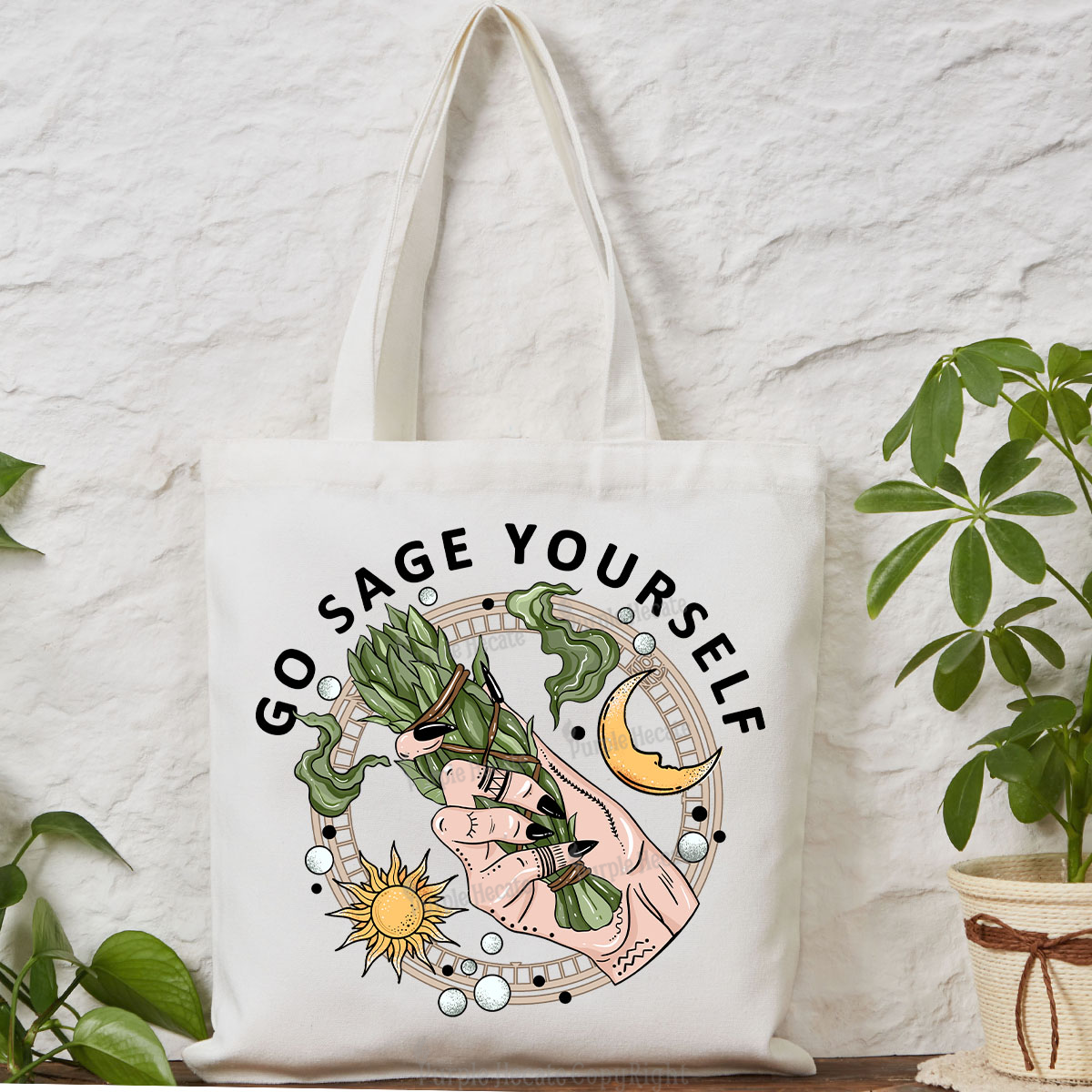 Purplehecate Go Sage Yourself Tote Bag