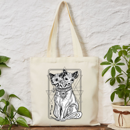 Purplehecate The Cat Goddess Bastet Tote Bag