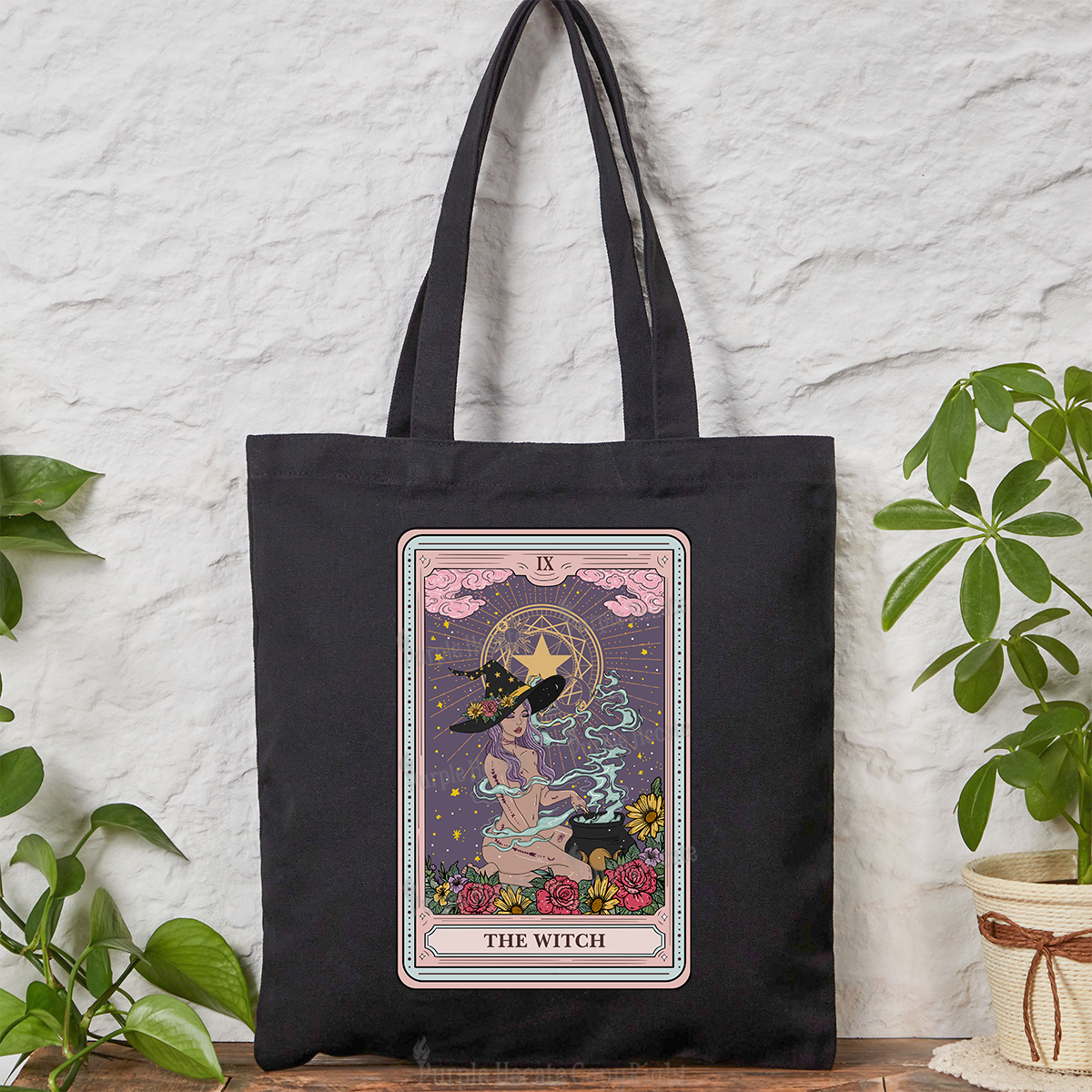 Purplehecate The Witch Tarot Tote Bag