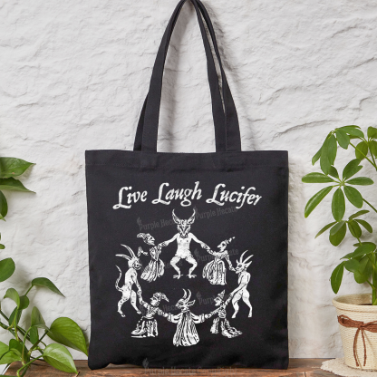 Purplehecate Live Laugh Lucifer Tote Bag