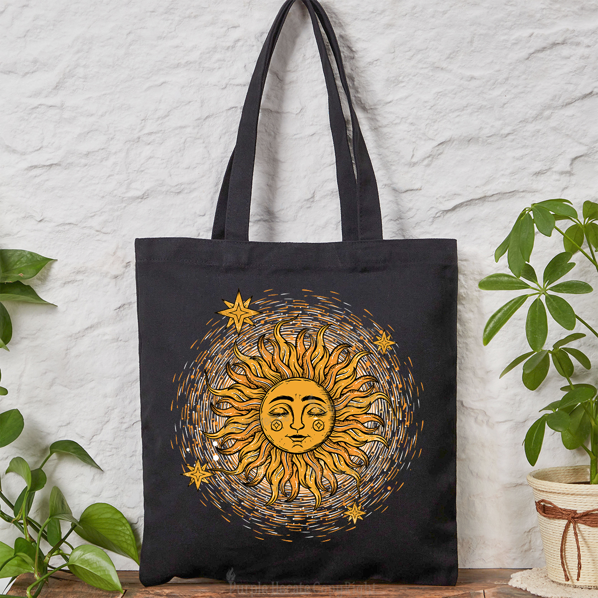 Purplehecate Celestial Sun Tote Bag