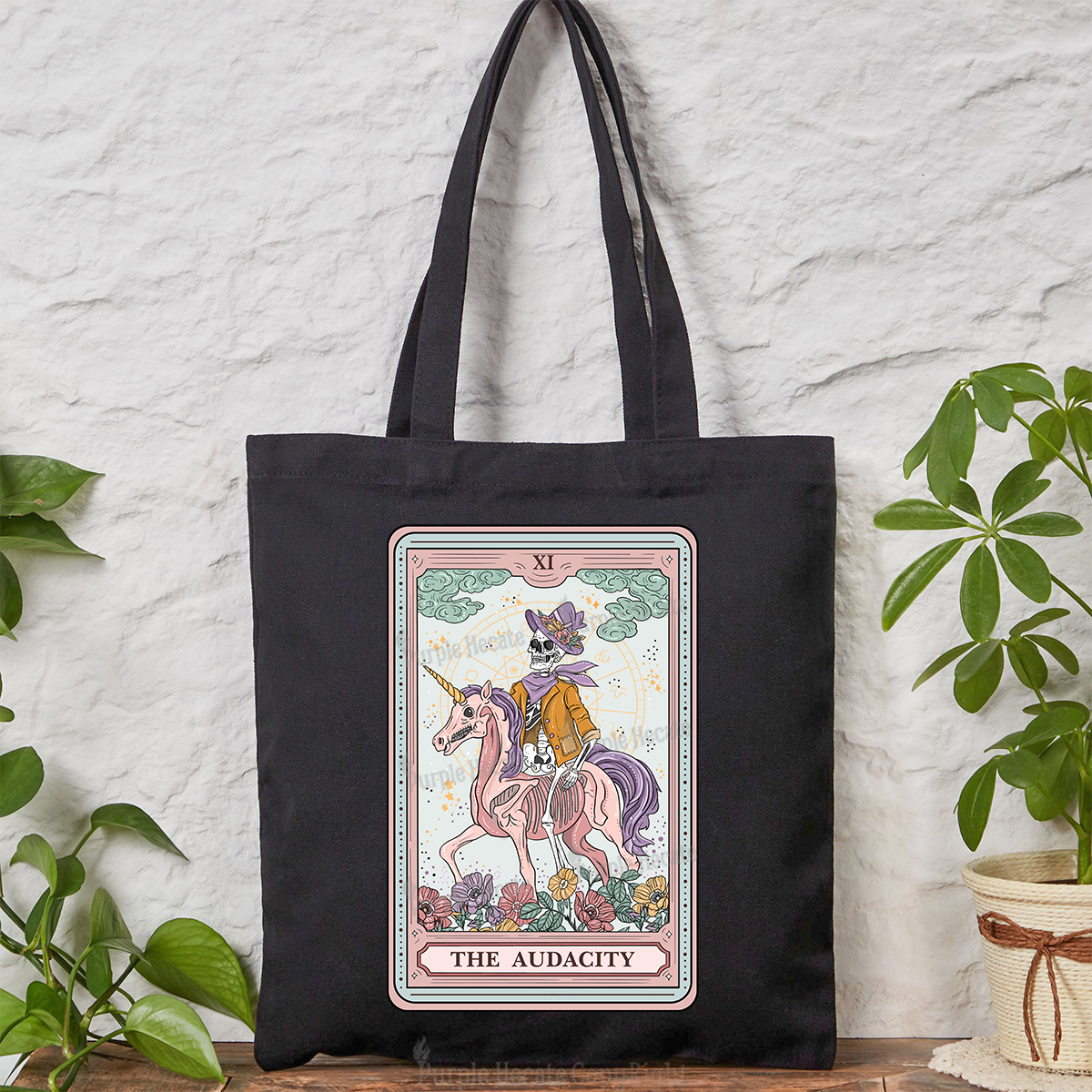 Purplehecate The Audacity Tarot Card Tote Bag