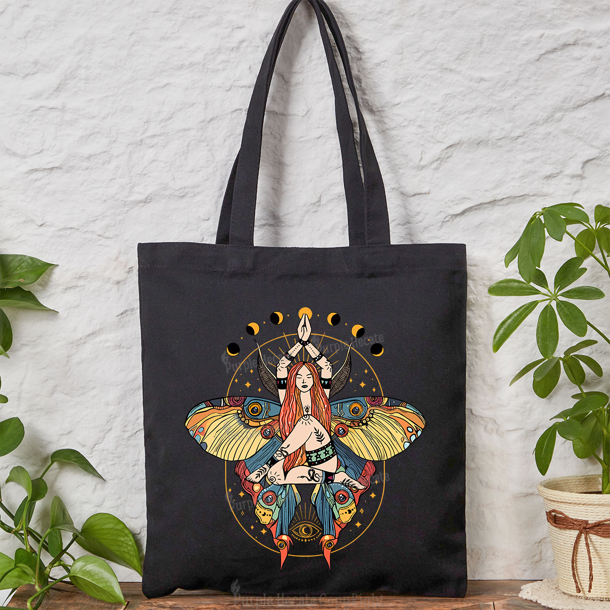 Purplehecate Luna Moth Tote Bag