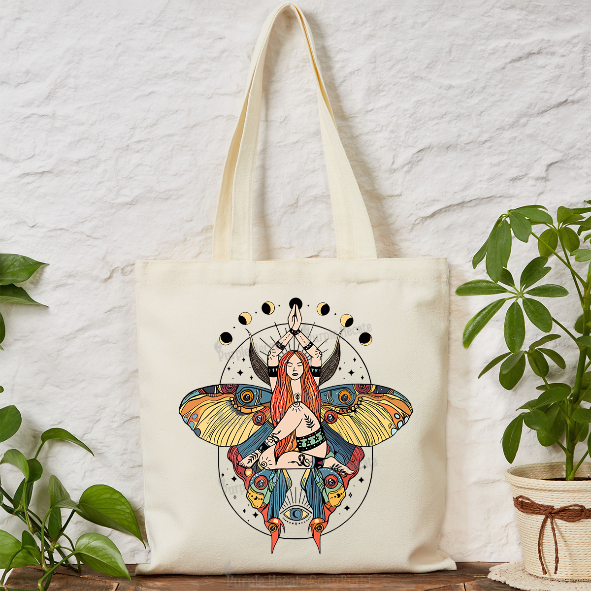 Purplehecate Luna Moth Tote Bag