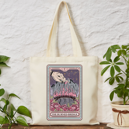 Purplehecate The Burned Bridge Tarot Tote Bag